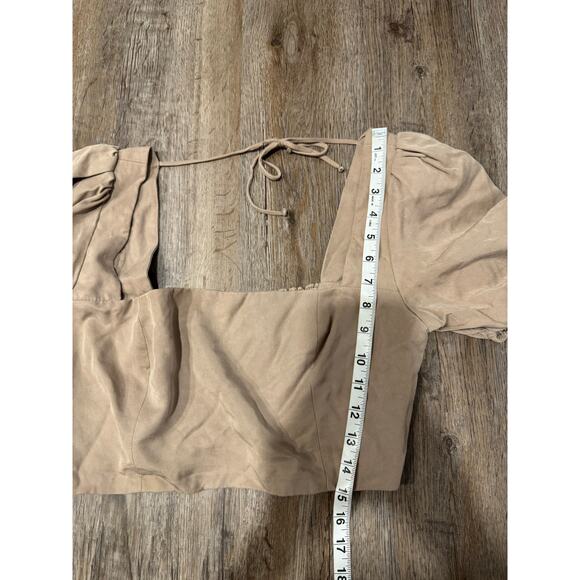 Reformation Women's Alley Puffy Short Sleeve Top Size 10 - Picture 11 of 12